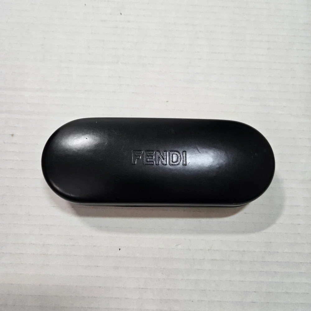 Fendi Black Hard Clam Shell Eyeglass Case with Black Micro Cat Eye Sunglasses